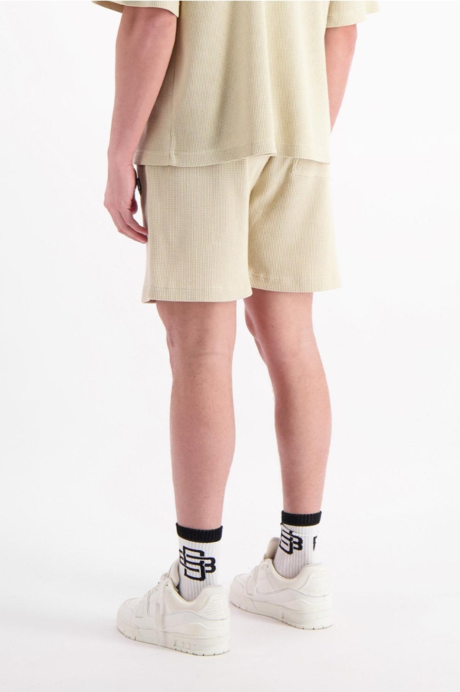 MONOGRAM WAFFLE SHORTS 1 125 5 20 BEIGE